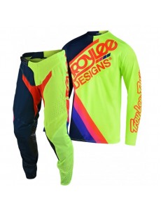 CONJUNTO TROY LEE DESIGNS 2021 SE PRO AIR TILT - NAVY / AMARELO
